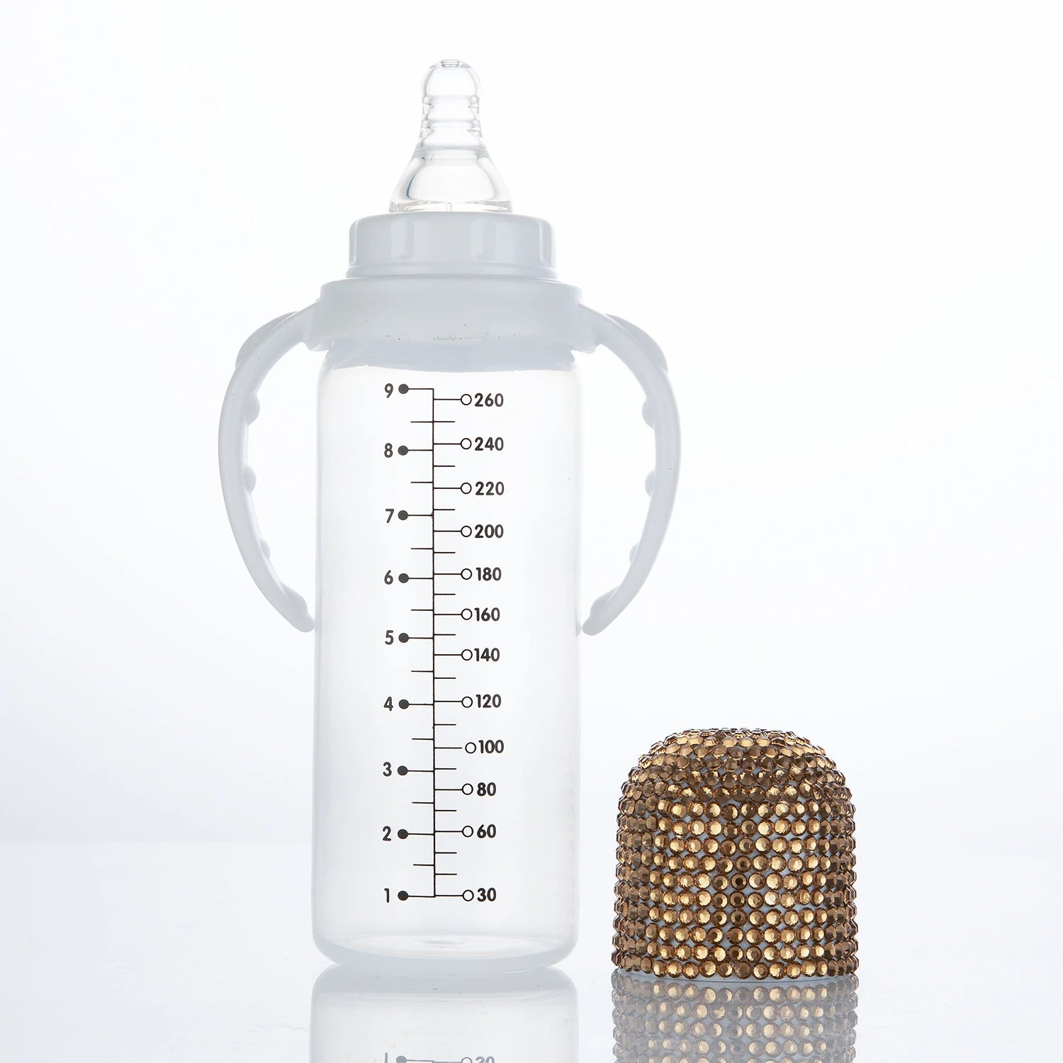 260ml Bling Blue Baby Bottle Anti-Colic Easy-to-Clean