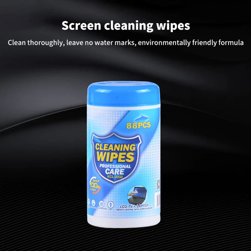 88PCS/Box Soft Anti-static Cleaning Wipes, Wet Tissues For Computer Laptop LCD Monitor TV Mobile Phone Screen