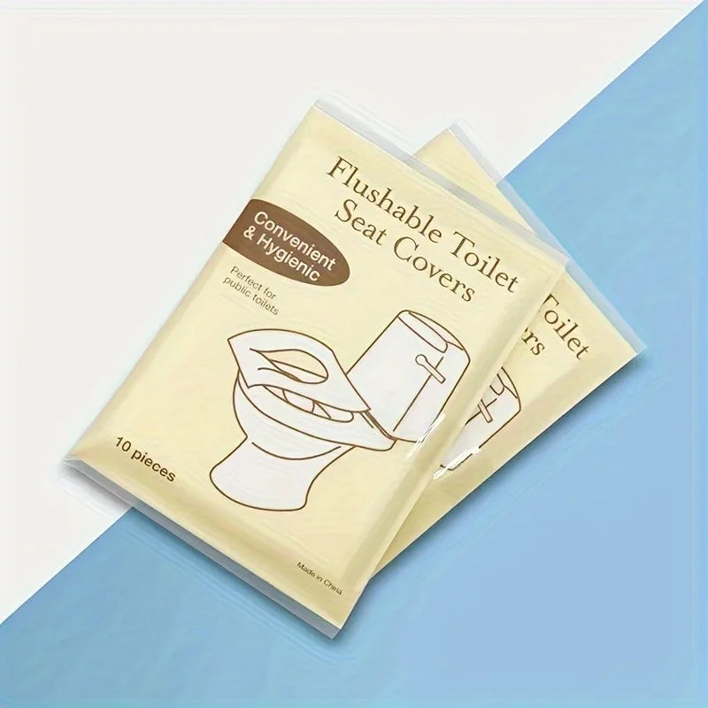 Disposable Toilet Seat Cover Mat Pads, Degradable Soluble Water Toilet Covers Paper