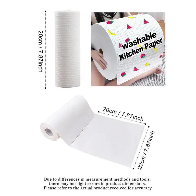 400Pcs Washable Kitchen Paper Towels, Dual-Purpose Dry & Wet Cleaning Clothe