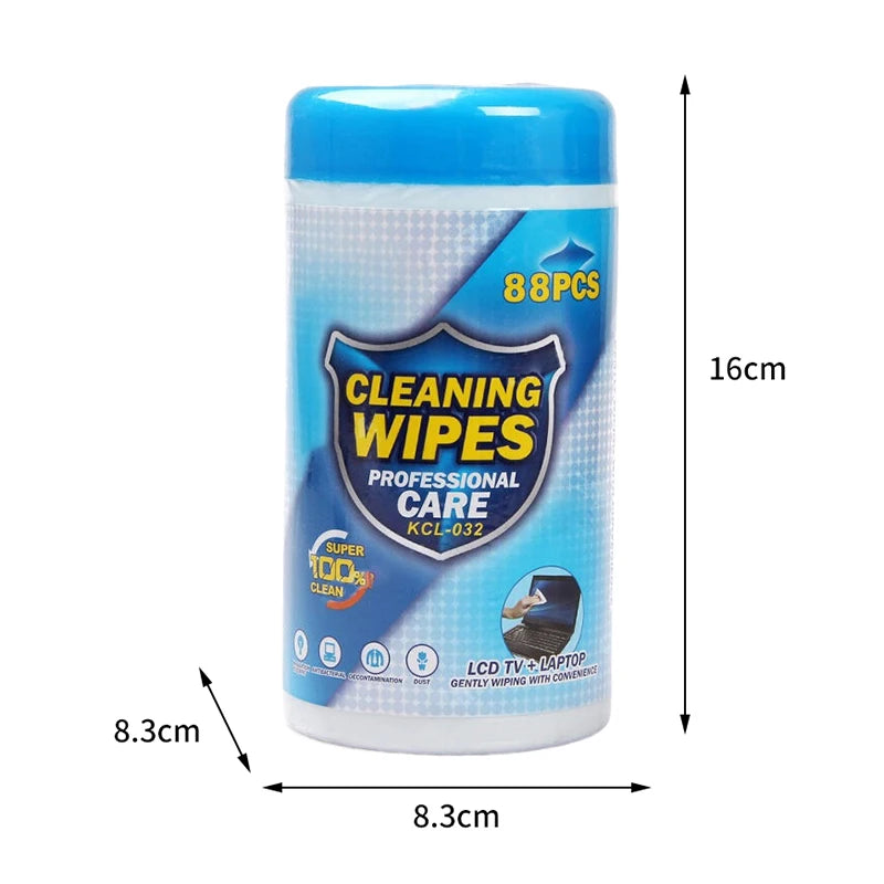 88PCS/Box Soft Anti-static Cleaning Wipes, Wet Tissues For Computer Laptop LCD Monitor TV Mobile Phone Screen