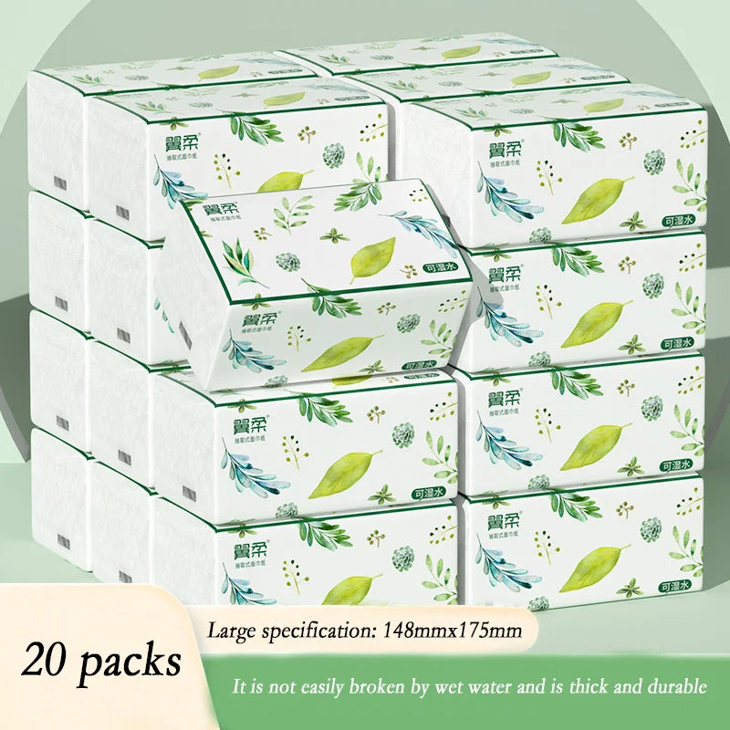 20 large packs of paper towels virgin wood pulp household affordable thickened napkins