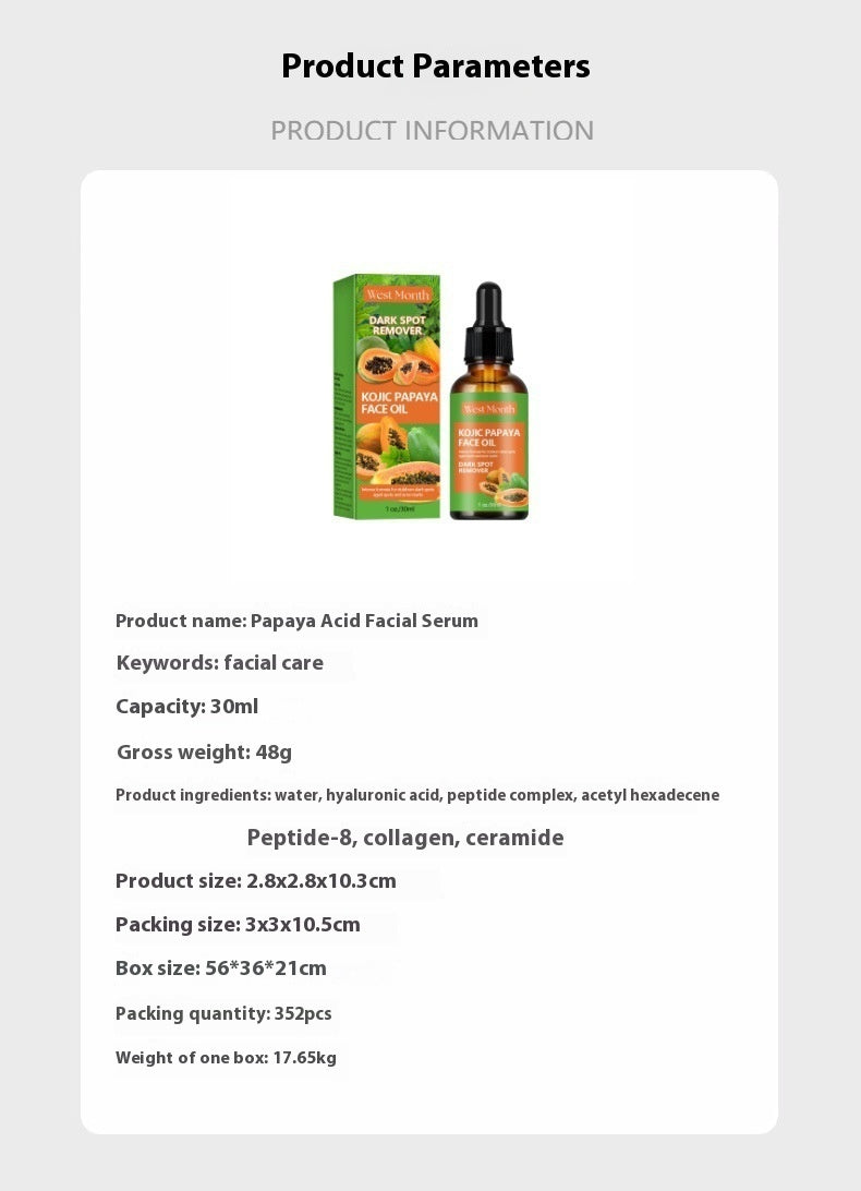 Papaya Tartaric Acid Facial Skin Moisturizing Lotion